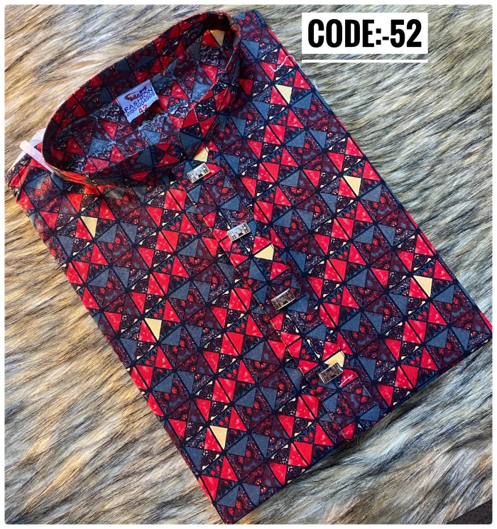 Digital Print Nimki Check Cotton Panjabi